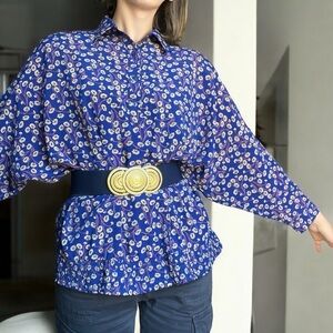 VTG 80S Blouse Adelaar Matson Liberty Ditsy Floral blouse shirt